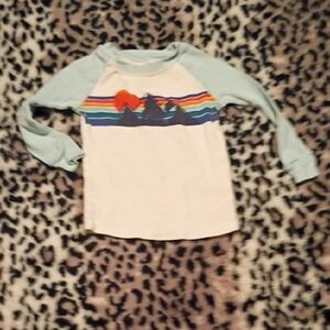 Kids Long Sleeve Mountain Print Shirt
